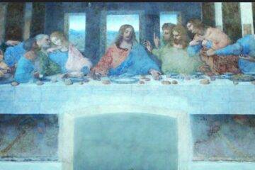 The famous Last Supper fresco, created by Leonardo da Vinci inside Santa Maria Delle Grazie Church in Milan