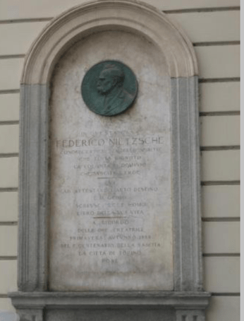 The monument dedicated to Nietzsche due to the fact that he lived in Turin