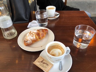 Picture of what we ate for breakfast at Maggiora Bar in Turin