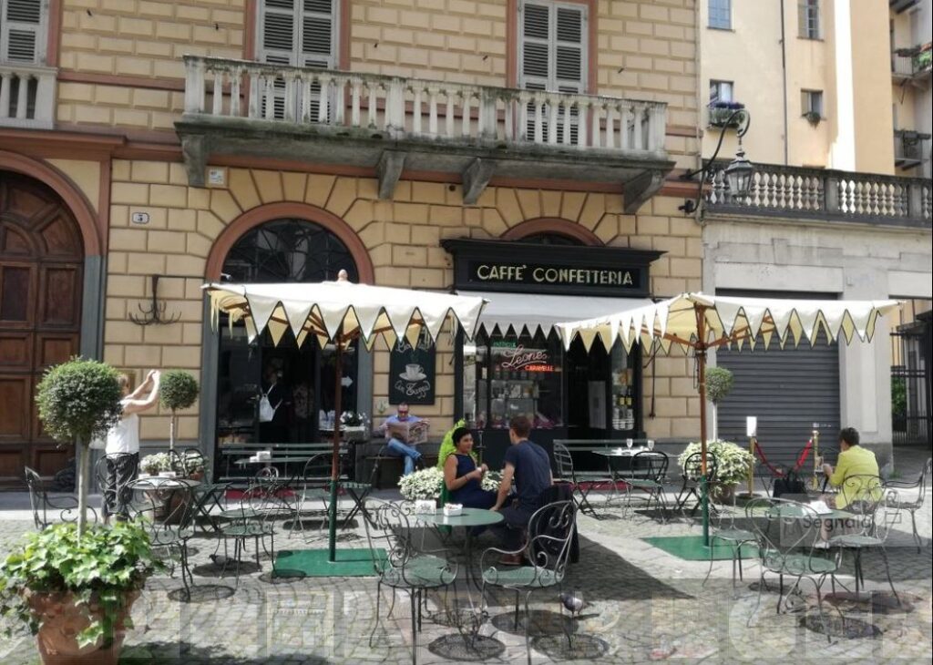 Turin Al Bicerin terrace and front entrance