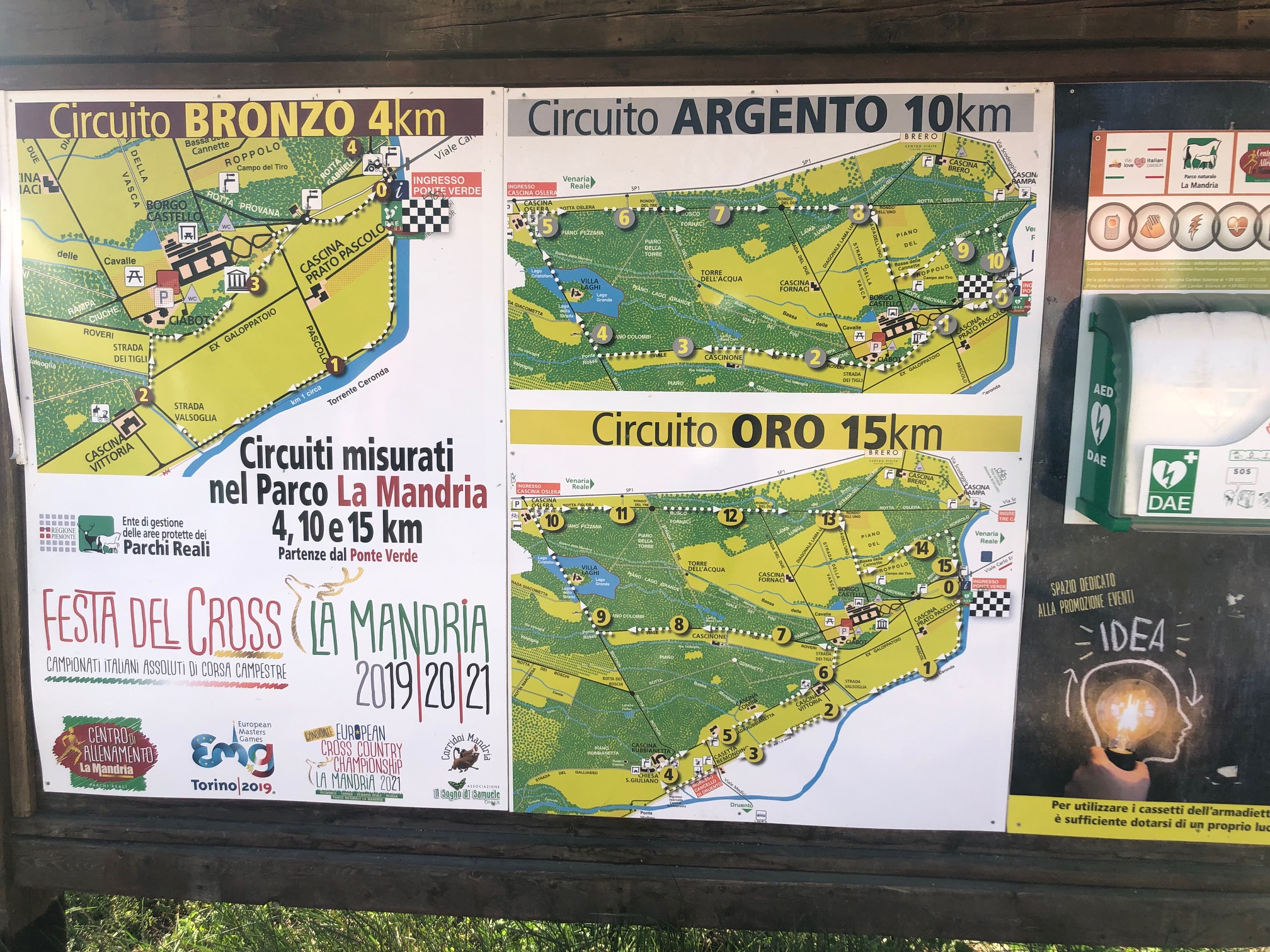 Walk itinerary at the La Mandria Park in Turin