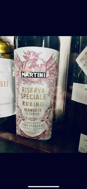 Close up of a bottle of Vermouth made in Turin Italy