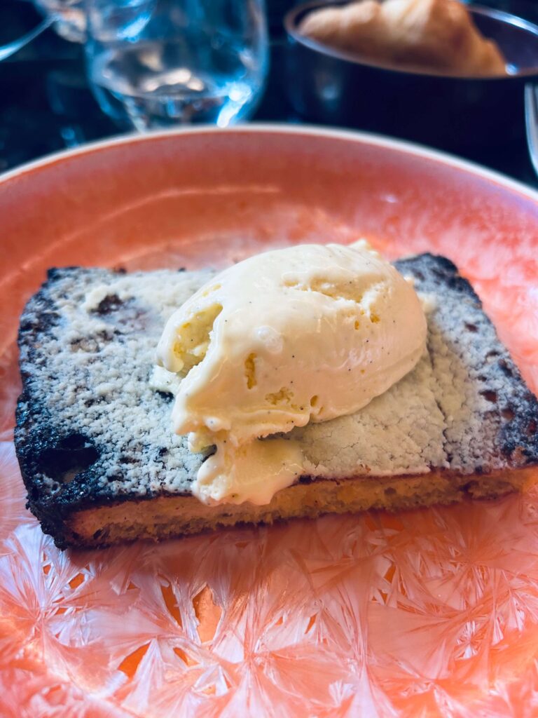 high end french toast in a premium exclusive location
