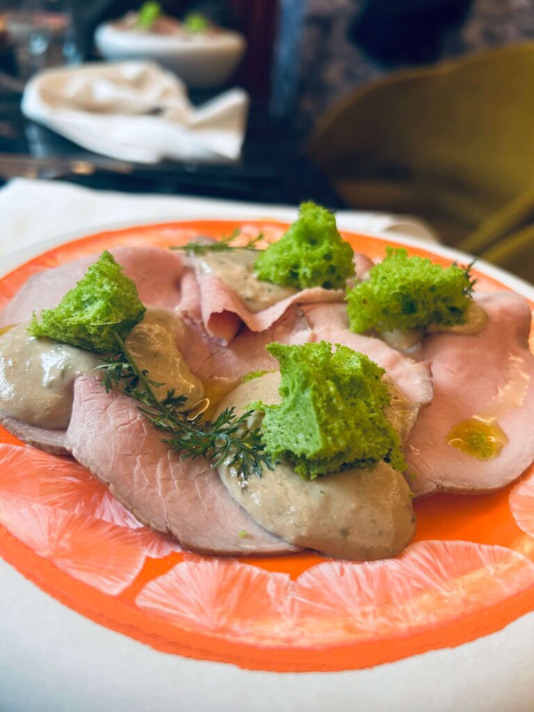 local Vitello tonnato fine dining