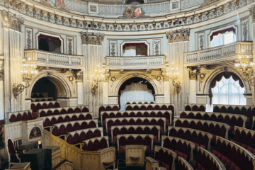 the View of the chamber of Italy's 1st Parliament from the inside of museo del Risorgimento
